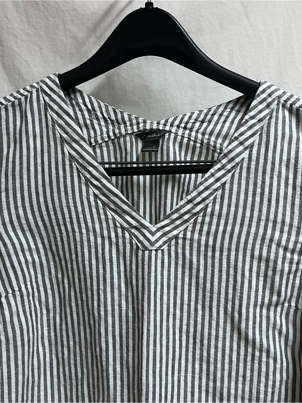 Eddie Bauer Women Striped Linen Cotton Tunic Top Size Small Breathable Comfort - Picture 3 of 8